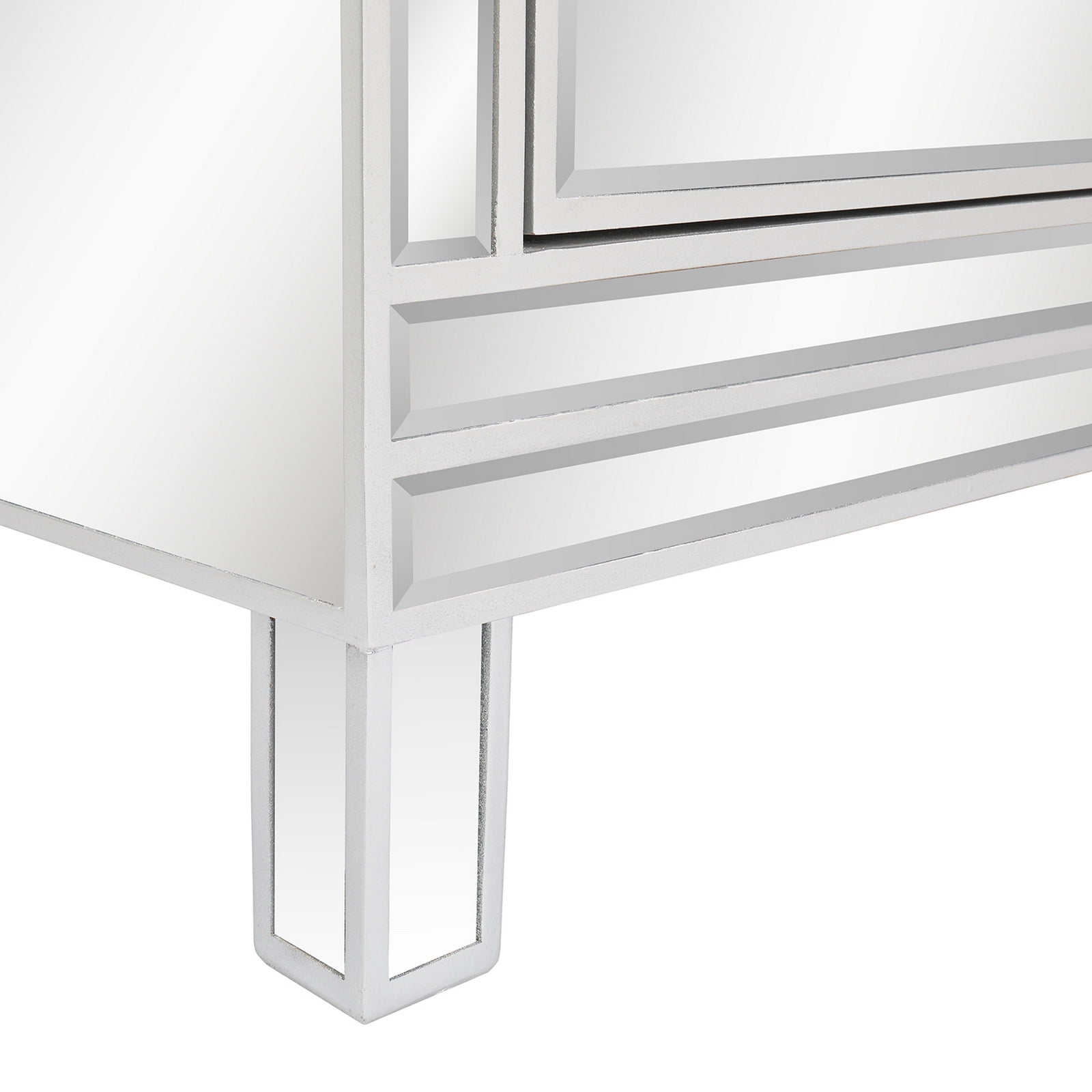 Kepooman FCH Mirrored TV Stand, Mirrored Finish Glass TV Stand with 6 Drawers, Mirrored Dresser for Living Room, Bedroom, Silver Kepooman FCH Mirrored TV Stand, Mirrored Finish Glass TV Stand with 6 Drawers, Mirrored Dresser for Living Room, Bedroom, Silver