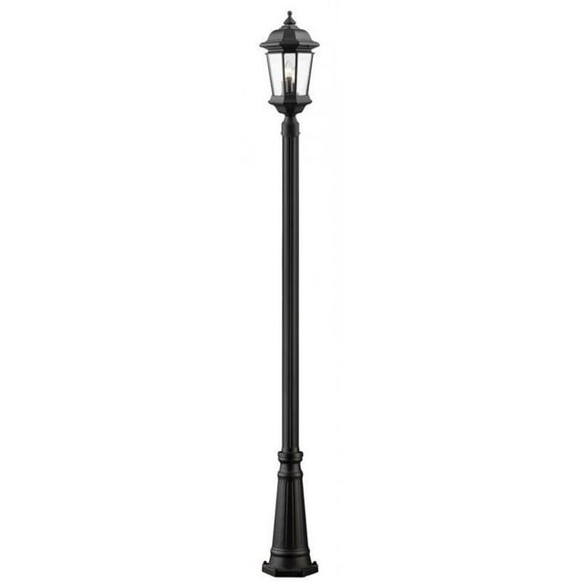 Z-Lite Melbourne 3 Lumière Extérieure Post Light en Noir