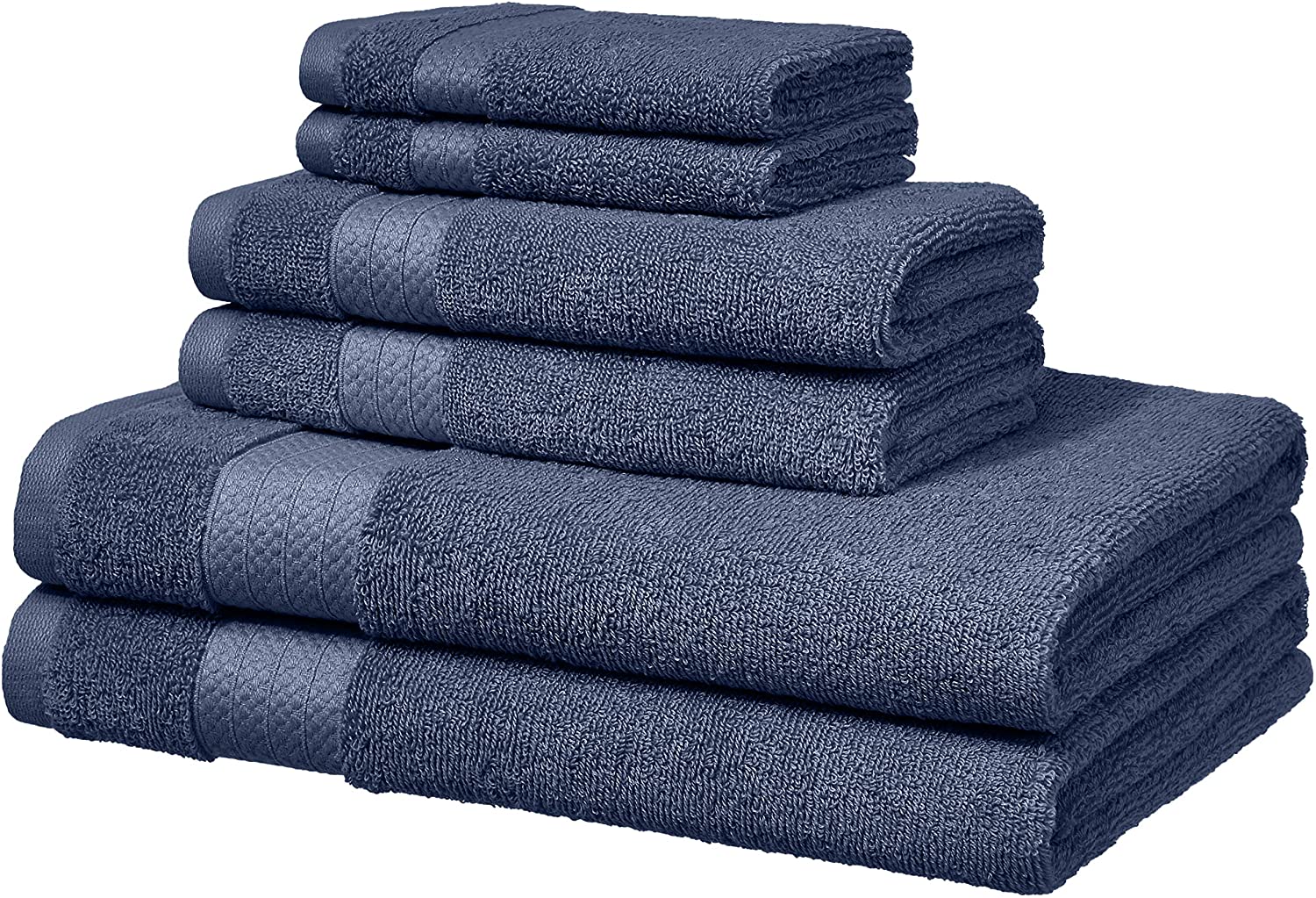 Performance Bath Towels, 6 Piece Set, Twilight Blue