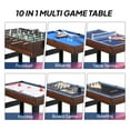 PEXMOR 10 in 1 Multi Game Table for Adults, Combo Board Game Table for