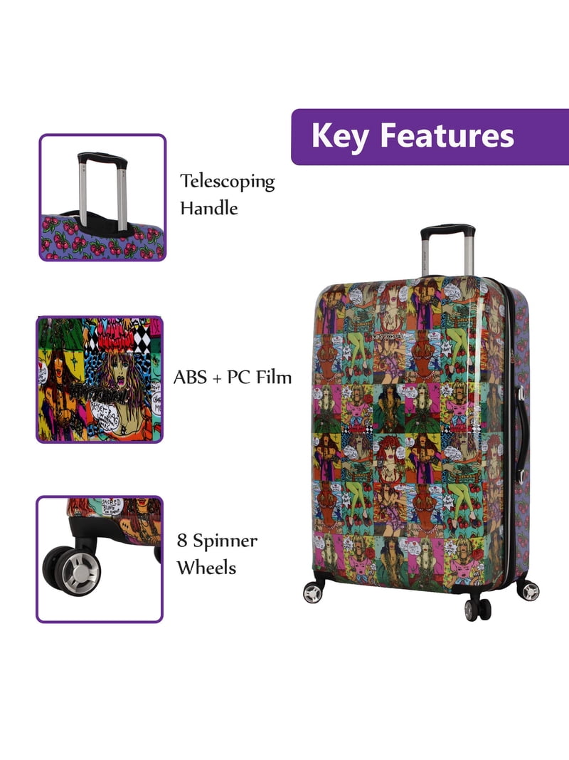 Betsey Johnson 26 Inch Checked Luggage Collection - Expandable
