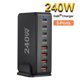 thumbnail image 2 of 240w Usb-c 8 puertos Pd Pd3.0 Qc3.0 Carga rápida para Pro/air 15 14 13 Pro Max Negro (eu), 2 of 5