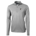 thumbnail image 2 of Men's Cutter & Buck Gray Ohio State Buckeyes Virtue Eco Pique Recycled Quarter-Zip Pullover Top, 2 of 3