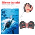 thumbnail image 4 of Pagaies de Natation Professionnelles pour Enfants Adultes Formation Palmes Paume Réglables Doigt Palmé Gants Paddle Bleu M, 4 of 6
