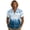 Blue Butterfly Tie-dye, variant on Koi Fish Sea Wave Print Men's Summer Linen Shirt, Cuban Collar Short Sleeve Breathable Casual Beach Button Down Shirts, Large