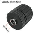 thumbnail image 3 of Uxcell 0.8-10mm Capacity 3/8" Thread Keyless Drill Chuck with Converter, 3 of 5
