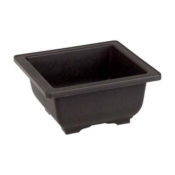 Liujiale Plastic Square Flower Pot, Lightweight Shallow Planter With Drainage Hole For Succulents Cacti And Indoor Plants For Home Gardening Black