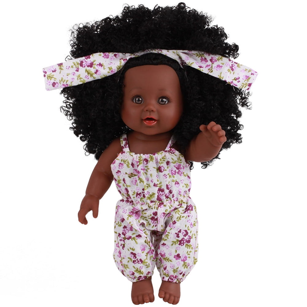 Soft Reborn Doll Kids Girl Holiday African American Washable Birthday Gift Black