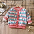 thumbnail image 2 of UngA Toddler Knit Cardigan Sweater Little Boy Girl Button Up Round Neck Long Sleeve Cardigan Knit Sweater Baby Fall Winter Clothes (Blue,3-4 Years), 2 of 4