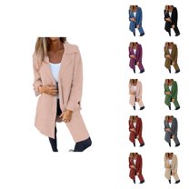 Cardigan Sweaters for Women 2025 Long Sleeve Lapel Button Melton Wool Sweater Jacket Coat Womens Cardigan Sweaters