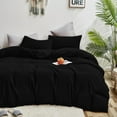 thumbnail image 6 of Wehilion 4pcs Bed Sheets,Bedding Set Fitted Sheet for Kids Boys Girls Teens Room Decor All-Season Bedding Set Shams for Queen Size Bed, 1*flat sheet, 1*fitted sheet, and 2*pillowcases,Black, 6 of 7