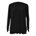 thumbnail image 5 of Mode Femme Grande Taille Chandail Décontracté à Manches Longues Col Rond Chandail en Molleton Ample Confortable pour Usage Quotidien, 5 of 5