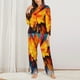 thumbnail image 2 of Fotbe Colorful Paint Print Conjunto de Pijama de Manga Larga para Mujer con Estampado, Ropa de Dormir de 2 Piezas, Conjunto de Casa Suave y Cómodo con Bolsillos-Medium, 2 of 7