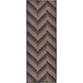thumbnail image 3 of Unique Loom Outdoor Modern Collection Area Rug - Chevron (2' 2" x 6' Runner Brown/Black), 3 of 7