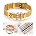 thumbnail image 2 of Pulsera de acero inoxidable simple de moda Brazalete de mujer Colgante en forma de corazón Decoración (B), 2 of 5