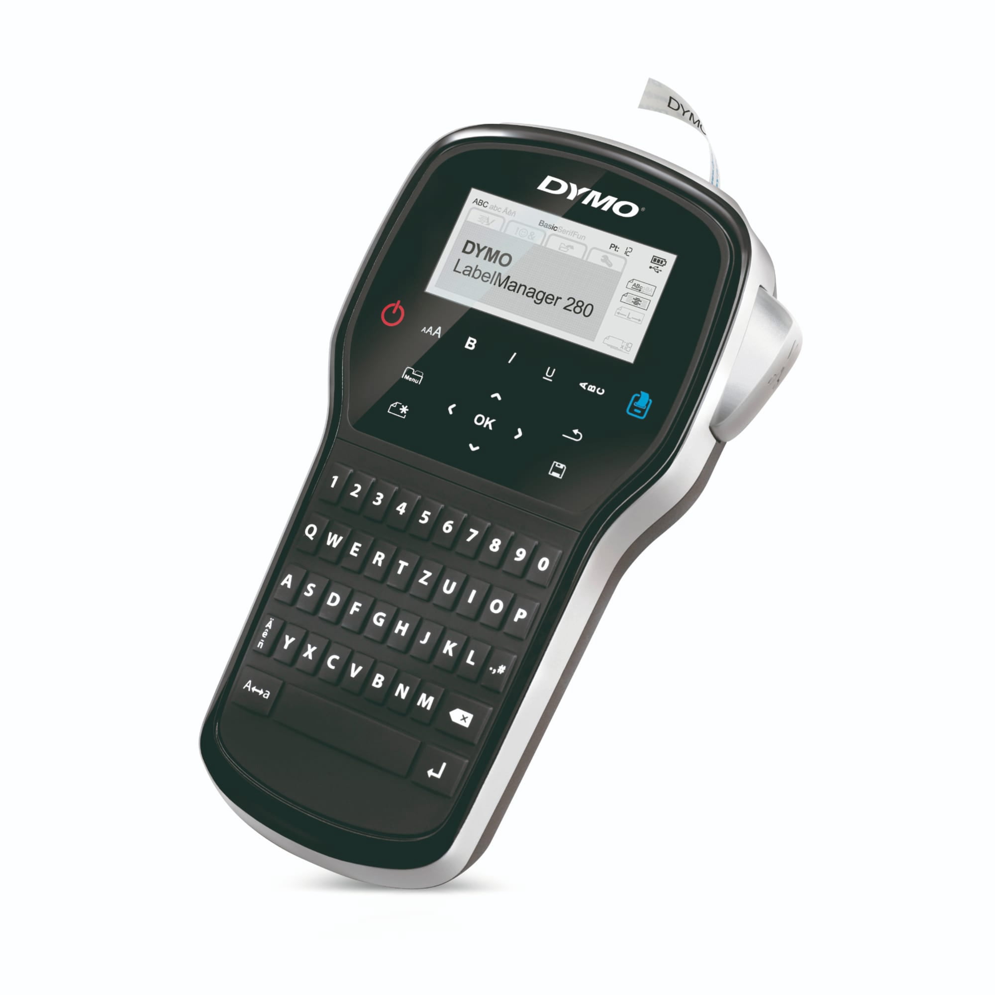 DYMO Label Maker | LabelManager 280 Rechargeable Portable Label Maker, Easy-to-Use, One-Touch Smart Keys, QWERTY Keyboard, PC and Mac Connectivity, For Home & Office Organization