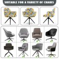 thumbnail image 6 of Xixirimido Lemon Blue Floral Pattern Swivel Armchair Accent Dining Chair Cover, Stretch Mid-Back Office Desk Chair Slipcover Leisure Arm Chair Protector Soft Covers for Home, 6 of 7