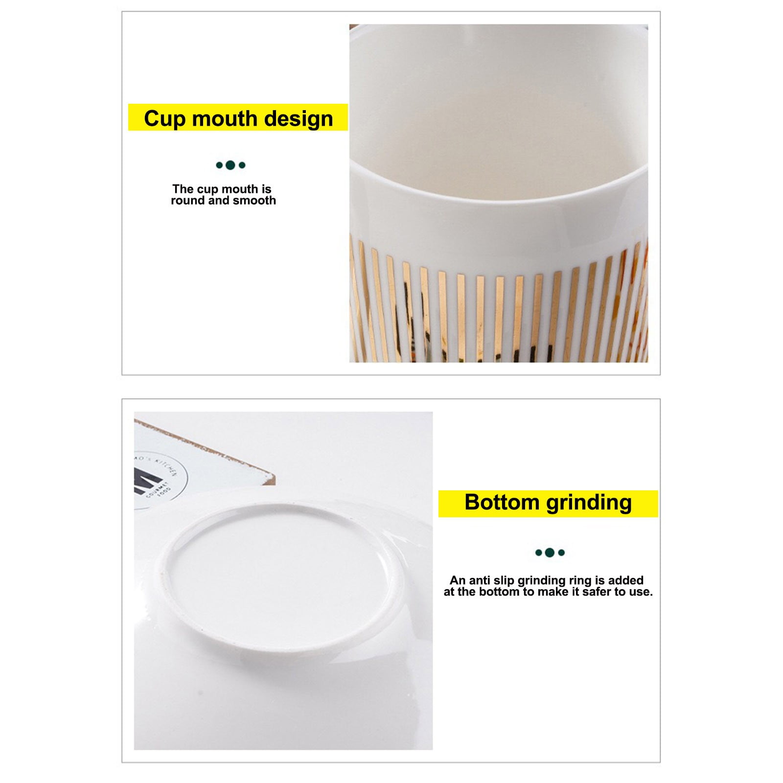 Wovilon Ceramic Moving Reflection Creative Coffee Cups (Butterfly), Multicolor Tea Cup, The Reflection will Move with The Rotation of The Cup