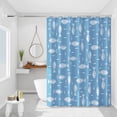thumbnail image 1 of Waterproof shower curtain line fish single curtain without rod width 120*height 200 (with hanging ring), 1 of 1