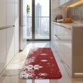 thumbnail image 4 of Red Christmas Snowflake Pattern Kitchen Rug Mat,Kitchen Runner Rugs Non Skid Washable,Decorative Kitchen Floor Mats for Kitchen,Sink,Laundry,17"x47.2", 4 of 7