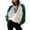 02 Green, variant on Fuzzy Sherpa Sweatshirts for Women Color Block Casual Stand Collar Long Sleeve Loose Pullovers Tunic Tops