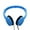 Blue BU, variant on Kids Wired Headphones On Ear Foldable Stereo Headset Hi-Fi Sound Soft Ear Cushions Adjustable Headband 3.5mm Jack In-line Mic for School Study Music Travel Compatible with Phone Tablet