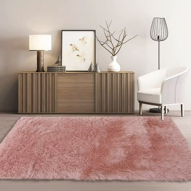 FanciHome Faux Fur Area Rug 5'x7' Softest Luxurious Shag Carpet Rugs
