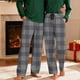 thumbnail image 1 of Pantalones de pijama largos para hombre, informales, con estampado a cuadros, holgados, deportivos, elásticos, rectos, vintage, con bolsillos, 1 of 9