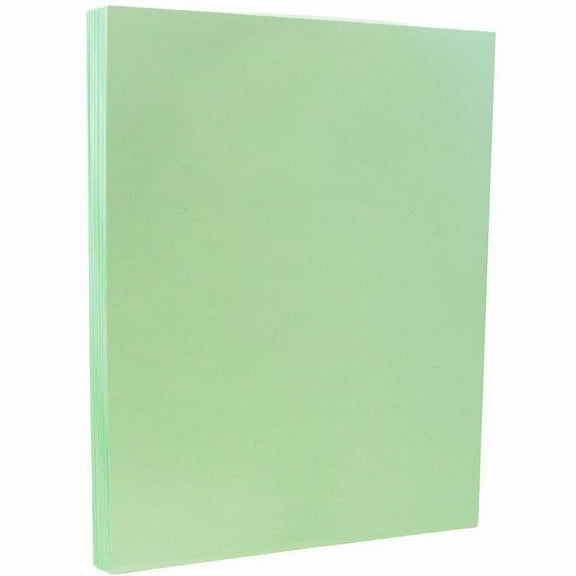 JAM Paper Vellum Bristol, 8 1/2 x 11, Green Vellum- 110lb, 100 per Pack