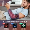 thumbnail image 3 of Heating Pad Hot Compress Therapy All-around Body Warming Arms Elbows and Legs，Fast Heated Wrap Three-speed Temperature Control Plug-in Heating Pad for Men and Women，Blue, 3 of 15