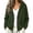 Army Green, variant on Women's Corduroy Hooded Shackets Button Front Drawstring Hood Shirt Jackets Long Sleeve Solid Color Corduroy Jackets with Pockets