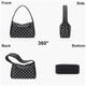 thumbnail image 4 of Bolso de hombro YFGBCX de cuero suave negro con tachuelas para mujer, 4 of 6