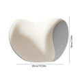 thumbnail image 3 of White Premium Car Neck Support Pillow With Contoured Lumbar Cushion Set Temperature Regulating Flock Cover For Year-Round Comfort #ExZ13, 3 of 6