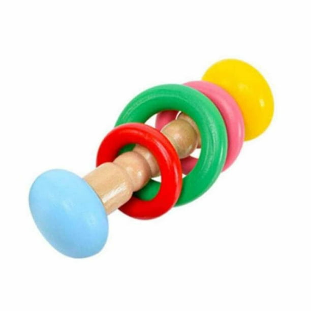 Sonajero De Madera Para Recién Nacido, Juguete Sonajero Para Bebé, Juguete Educativo Para Edades Tempranas, Instrumento Musical, Mordedor, Juegos Para Bebés Guardurnaity FN003160-00