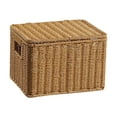 thumbnail image 3 of Cesta de pan Cesta organizadora con tapa Cesta de almacenamiento de artículos diversos Cesta de almacenamiento decorativa para el hogar Baño Revistas 27 cm x 215 cm x 18 cm, 3 of 9