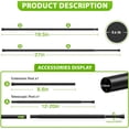thumbnail image 3 of FRKSMD-6 Pack Small Tension Rod 19.5 to 27 Inch White Tension Curtain Rod Adjustable Spring Curtain Rods No Drilling Expandable Pressure Short Curtain Rods for Windows,Closets,Doorway,Kitchen, 3 of 4
