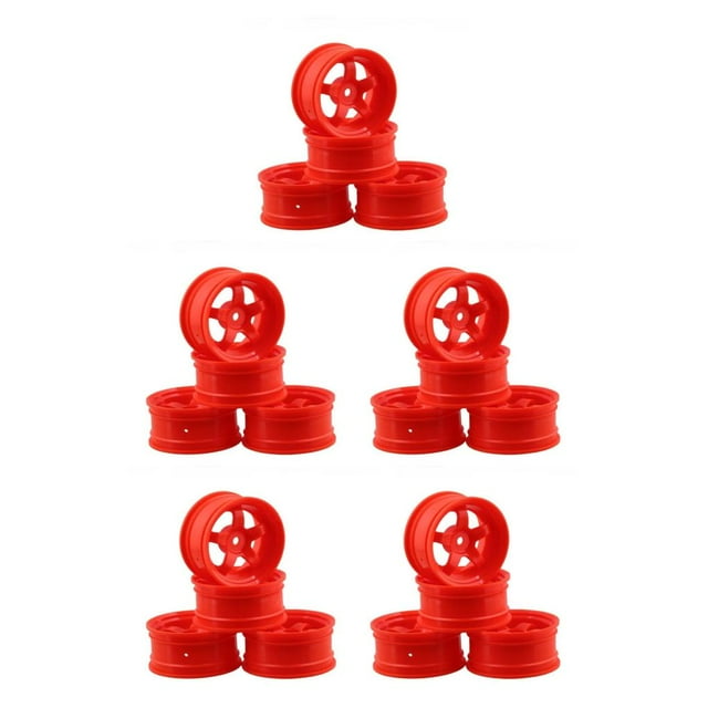 Shengyu 4 Pieces52mm Elastic *RC Car Tires Wheel Rims Hub Running Racing Drifting Tyres On-road Crawer Assembly Accessories Five Star/Green 5Set