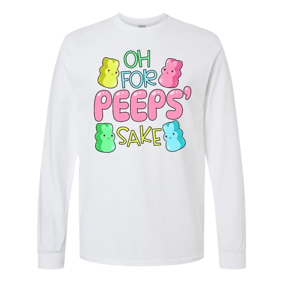 Inktastic Oh for Peeps' Sake Easter Bunnies Long Sleeve T-Shirt