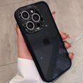 thumbnail image 1 of Luxury Glitter Diamond Transparent Case For iPhone 15 14 13 12 11 Pro Max Plus Protection Shockproof Bumper Cases Cover Black For iPhone 11Pro, 1 of 6
