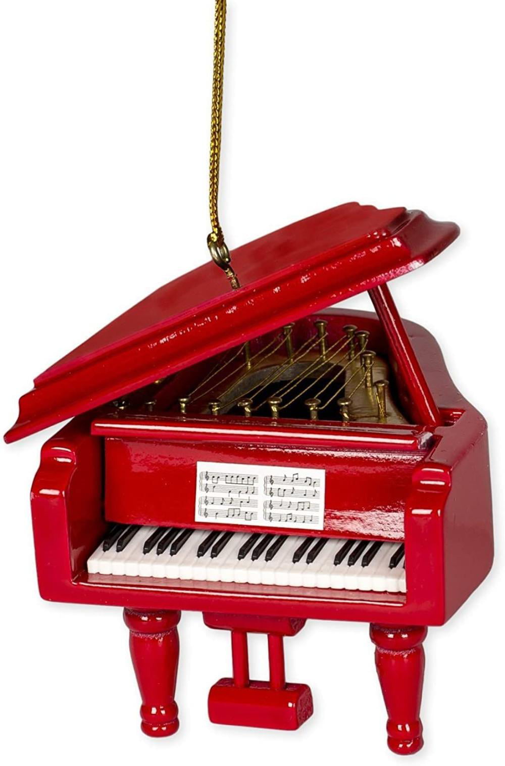 Miniature Baby Grand Piano Musical Instrument Tree Ornament Topper/Teacher Gift 