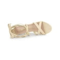 thumbnail image 4 of BLISSFUL STEP Women's Lace Up Heel Stiletto High Heels Sandals Beige 7.5, 4 of 6