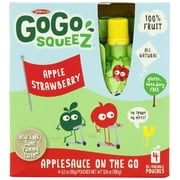 (3 pack) (3 Pack) GoGo Squeez Applesauce On The Go - Apple Strawberry, 3.2 Ounce, 4 Count