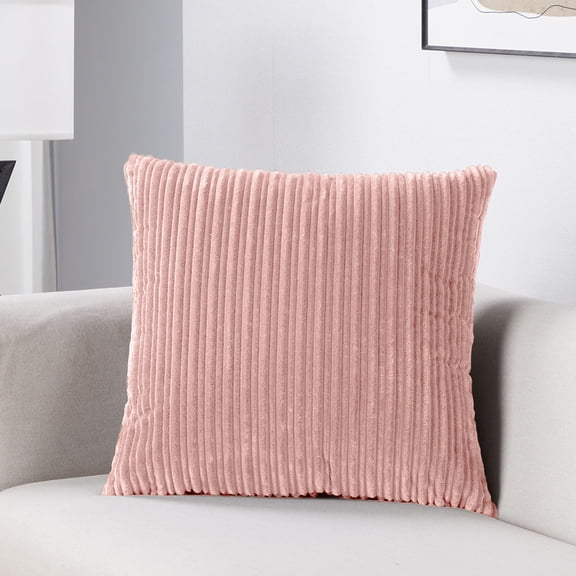 Videri Home 20"x20" Pale Pink Velvet Decorative Throw Pillow Covers, Classic for Family Room(2 Pack)