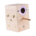 thumbnail image 4 of Caja nido para loros, casita para pájaros, jaula para periquitos, caja de madera para cría y apareamiento de canarios. Colgando a la izquierda, 4 of 9