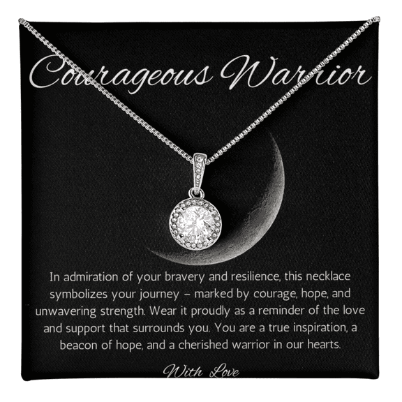 Survivor Gift Necklace, Cancer survivor Gift Necklace, Heart Attack Survivor, Double Circle Necklace, Motivational Gift Necklace