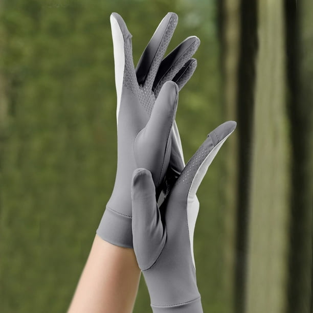 Guantes de protección solar de ciclismo mujer Verano UPF 50+ Conducción al aire libre | Bloqueo UV, Pantalla táctil, Antideslizante, Transpirable seda hielo, Flip Finger | Paquete de 2 | Múltiples
