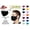 Black, variant on ADULTS Face Mask 3 Layers 100% Cotton Washable Reusable Adjustable Ear Loops. Unisex