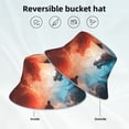 thumbnail image 3 of Vsdgher Red And Blue Sky Dragon Print Bucket Hat for Men&Women Bucket Hat Reversible Summer Double-Side-Wear Travel Gardening, Beach, Camping, Hiking, Fishing Cap, 3 of 5