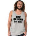 thumbnail image 4 of Love My Smokin Hot Wife Funny Spouse Tank Top Sleeveless Tee Men Brisco Brands S, 4 of 6