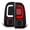 Black Housing Clear Lens, variant on Spec-D Tuning Black LED Tail Lights w/ Red Fiber Optic LED Tube Compatible with 2008-2016 Ford F250 F350 F450 F550 SuperDuty, Left + Right Pair Assembly